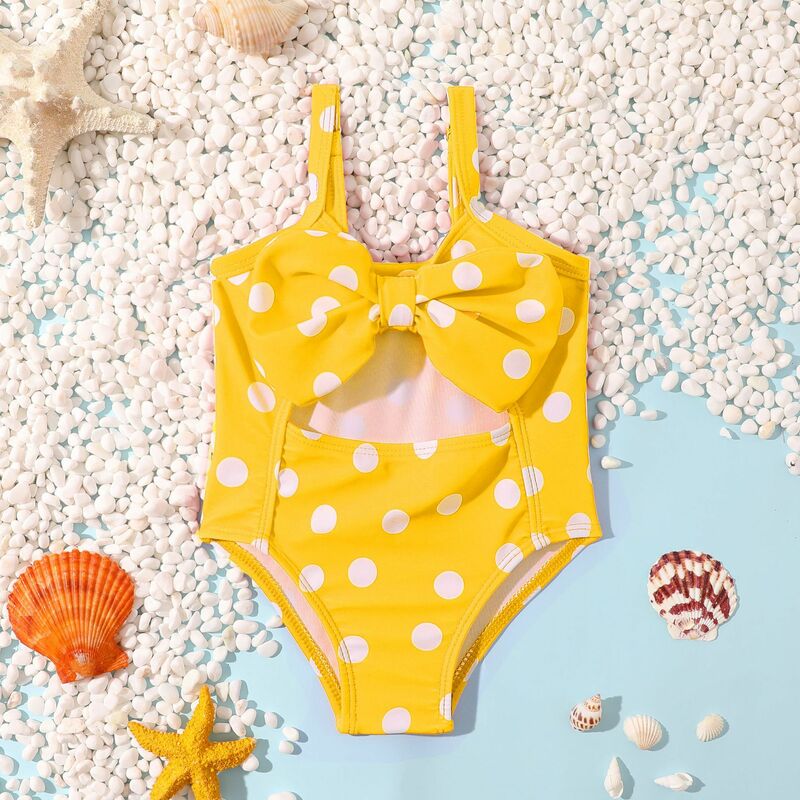 NEW 3-24M Toddler Baby Girls Swimwear Cute Summer Infant Baby Dots Swimsuit Newborn Baby One Piece Bathing Suit Beachwear