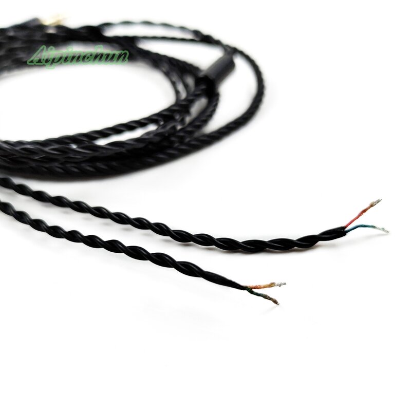 Aipinchun-Cable de reparación de auriculares, reemplazo de conector de 3 polos, línea de actualización, núcleo de 30 cables, DIY, 3,5mm