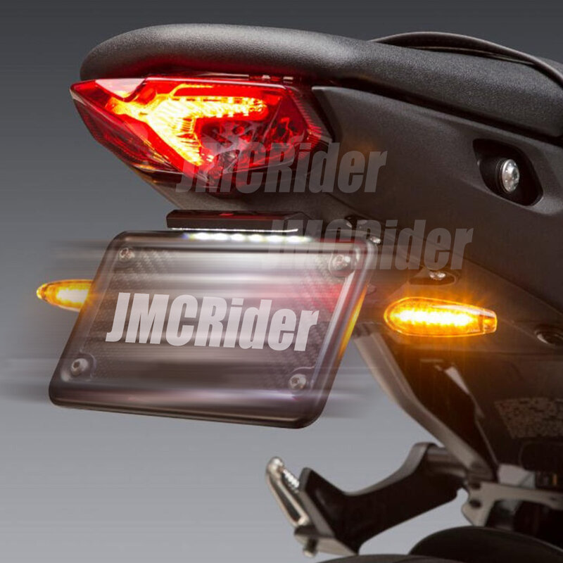 Untuk Yamaha MT-09 MT09 MT 09 SP 2021 2022 Bantalan Belakang Braket Penyangga Pelat Lisensi Bingkai Ekor Rapi dengan Lampu LED