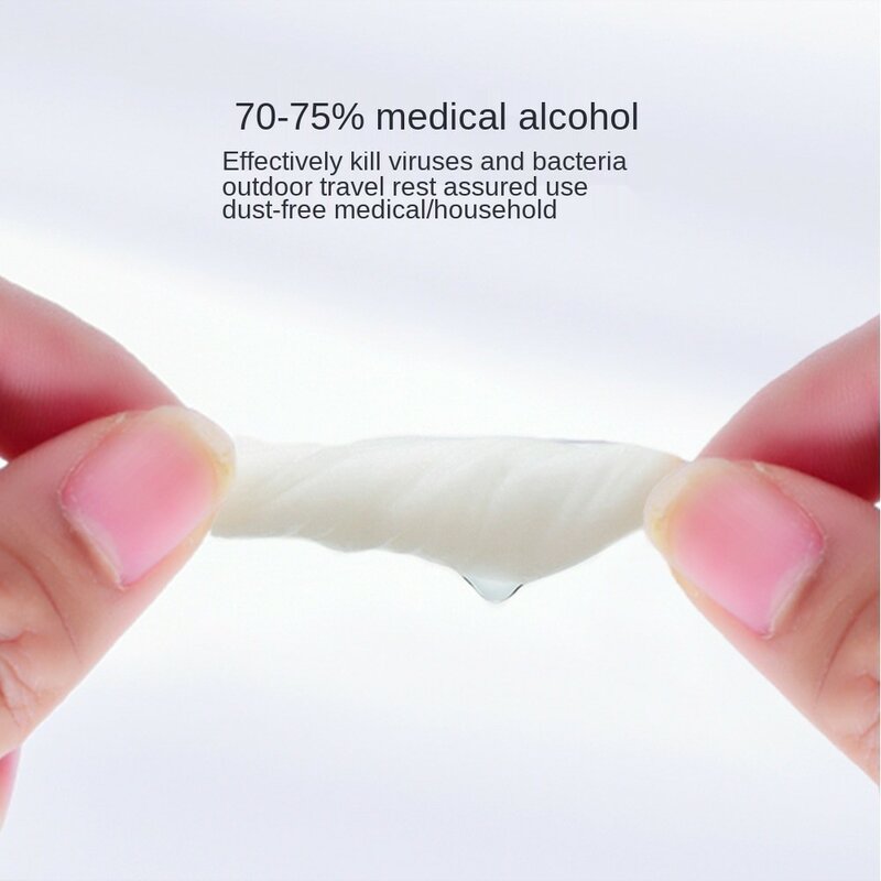 100Pcs Disposable Alcohol Pad Disinfection Cotton Car Detailing Wash Towel Care Phone Clean Wipe Screen Glasses Cleaning Cotton