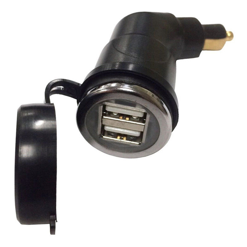 Gebogene 3,3 EINE Motorrad Power Adapter Dual USB Ladegerät Wasserdicht für BMW Hella DIN Motorrad Sockel Dual USB Ladegerät für telefon