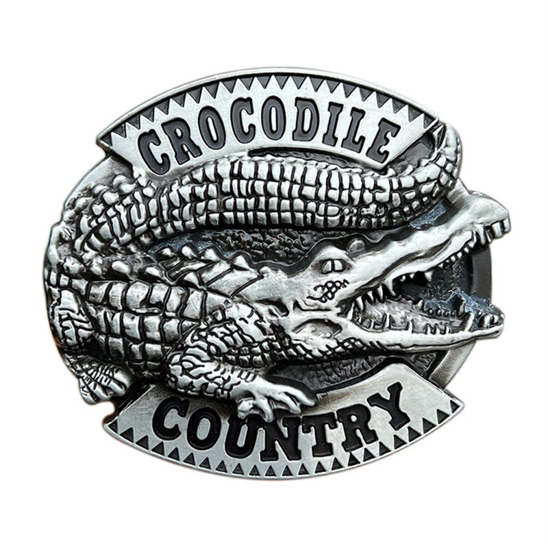Crocodile Territory belt buckle Western style European American