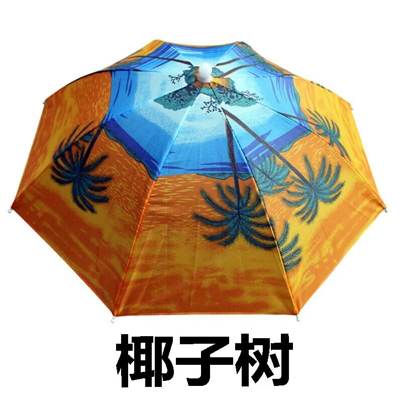 مون بيفي 55 سنتيمتر في الهواء الطلق للطي قبعة المطر مظلة للطفل النساء الرجال الصيد التنزه جولف شاطئ أغطية الرأس يدوي مظلة