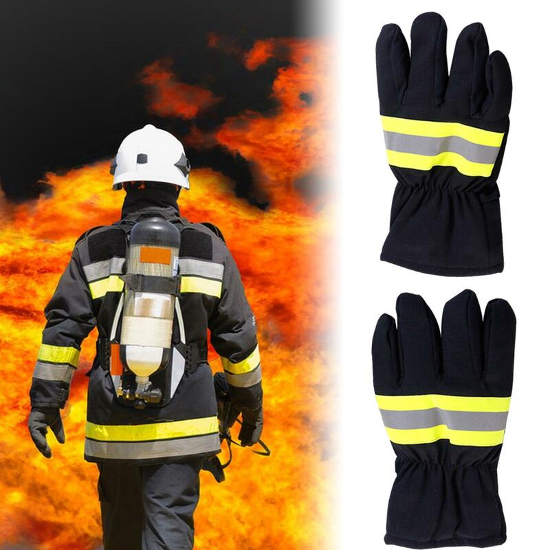 Sarung tangan kerja dengan sarung tangan tahan panas reflektif sarung tangan penyelamatan sarung tangan kerja untuk dewasa uniseks perlengkapan pelindung