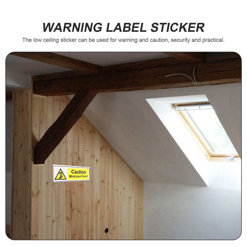 Wees Voorzichtig Met Hoofdstickers Let Op Uw Sticker-Herinnering Waarschuwingsborden Met Waarschuwingslabel Pvc-Wanddecoratie Met Lage Overhead