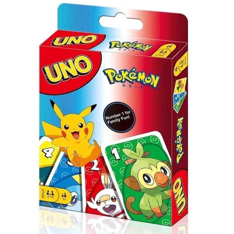Mattel UNO Pokemon miecz i tarcza gry karciane rodzinna zabawna rozrywkowa gra planszowa do pokera dla dzieci zabawki do gry w karty