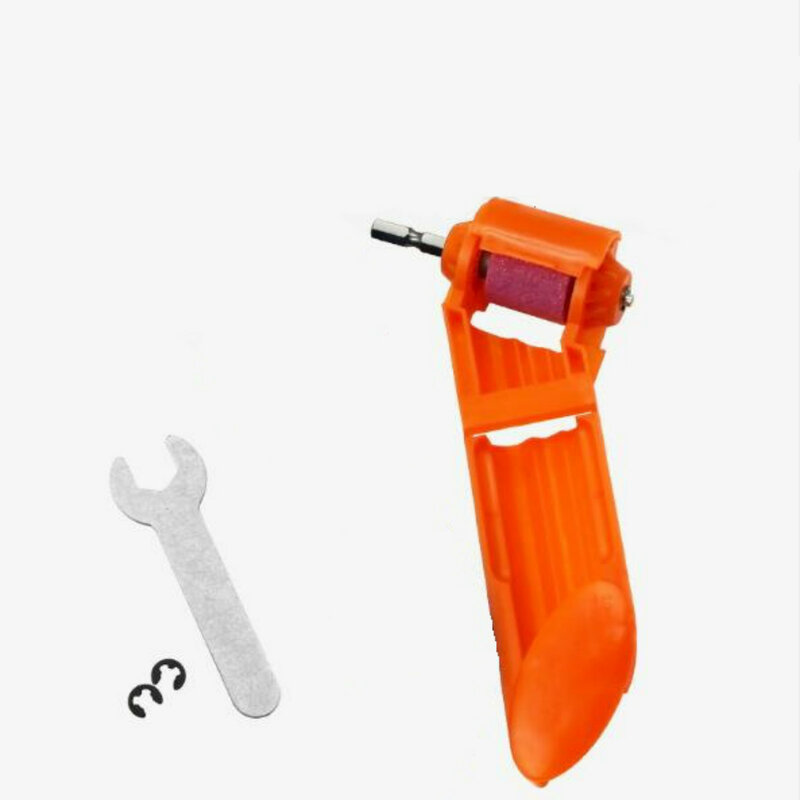Smerigliatrice portatile per trapano con accessori utensile per mola per lucidatura con punta da trapano resistente all'usura arancione