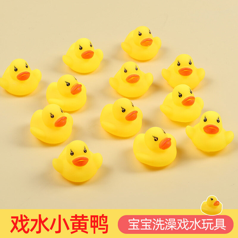 Mainan mandi mandi di air bebek kuning kecil cubit disebut vokal bebek mainan kolam Bayi Balita Mainan karet bebek