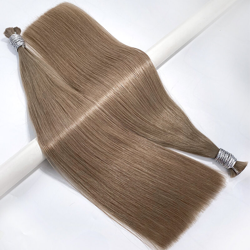 Tanpa pakan rambut manusia ekstensi rambut besar rambut coklat dingin bundel rambut Virgin Vietnam rambut tenun lurus untuk mengepang 27 #