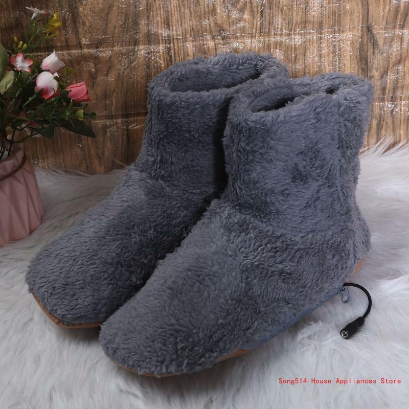 Chauffe-pieds USB en peluche, chauffe-pieds, chaussures chauffantes d'hiver, chaleur sommeil 95AC