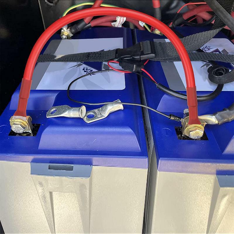 2/4/6AWG connettore batteria per Auto cavi Inverter di alimentazione cavo batteria marina da 30cm con rivestimento isolato in PVC Lug Awg per barche Auto