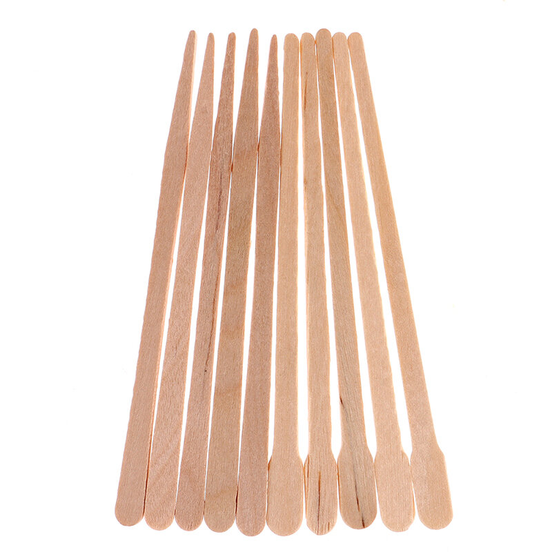 100 sztuk woskowanie drewniana szpatułka szpatułka do uciskania języka uroda narzędzie do usuwania włosów przycinanie brwi Beauty Stick