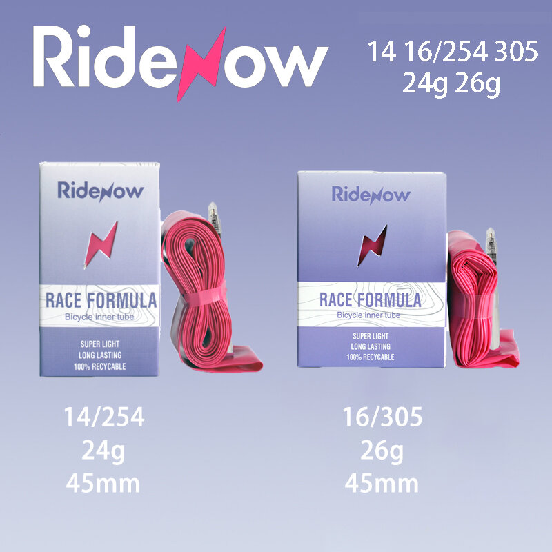 Ridenow-접이식 자전거 튜브, 14 인치, 254, 16 인치, 305 FV45mm, BMX 자전거 타이어, MTB 20 인치, 접이식 자전거 타이어 튜브, 프렌치 밸브