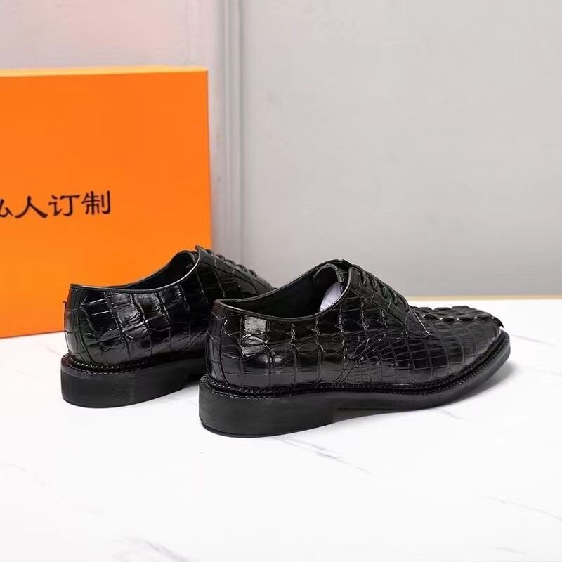 Sapatos de pele de crocodilo masculino, brogue de couro genuíno, sapatos casuais masculinos, nova chegada, PDD88, 2023