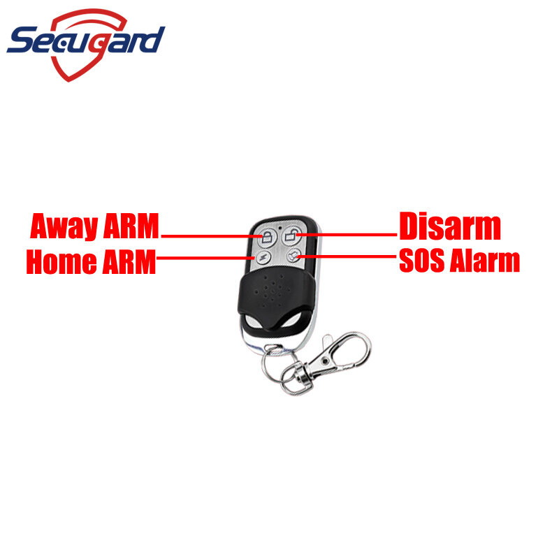 433MHz Remote Control Nirkabel Gantungan Kunci Logam Kunci Melucuti Lengan Pengendali untuk Rumah Pencuri Sistem Alarm Keamanan