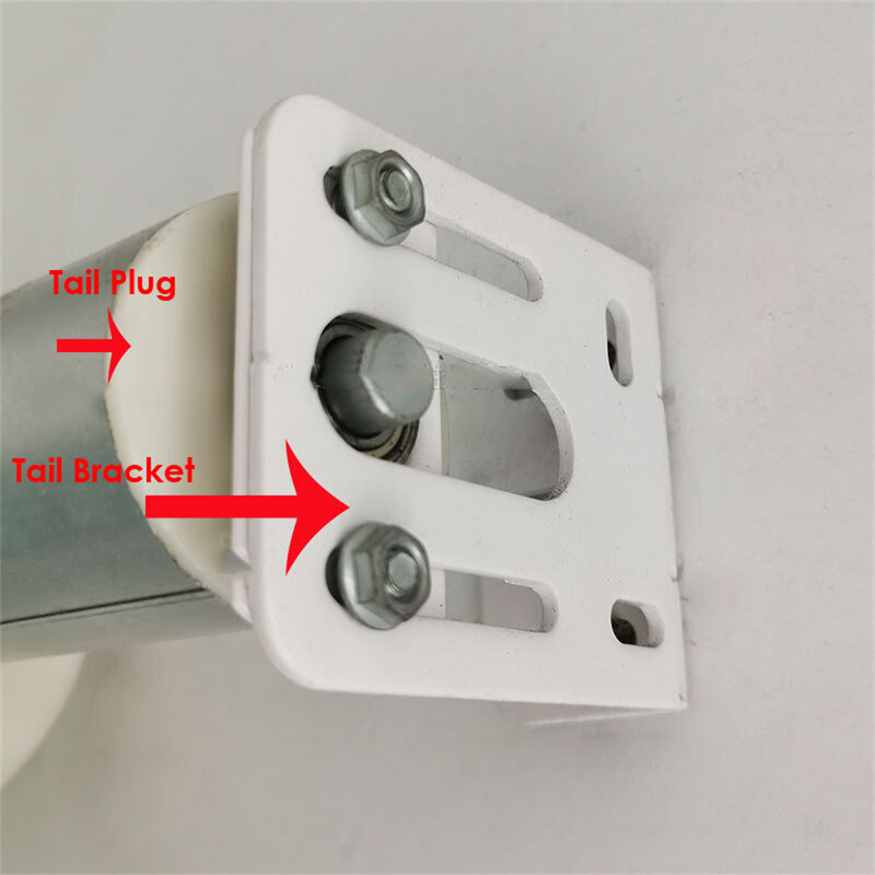 Head Bracket+Tail Bracket+Tail Plug for Dooya 55mm Grooved Tube, Fixed Brackets Accessories for Electric Lifting Rolling Shutter