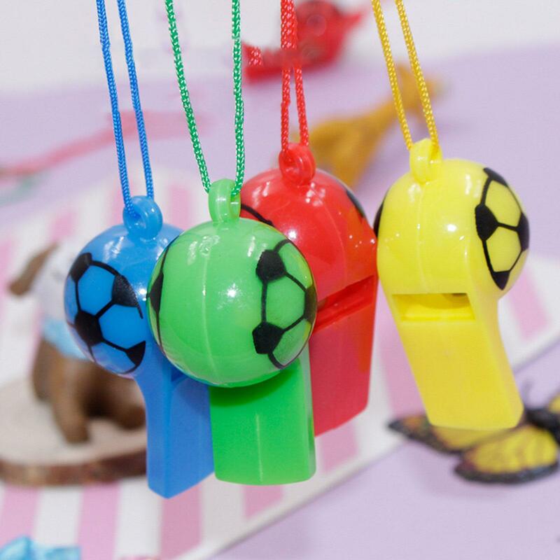 2x 5 Crisp Clay Whistle Training Gear Soccer Ball with Lanyard Referee Trainer Kids Basketball Whistle for Coaching