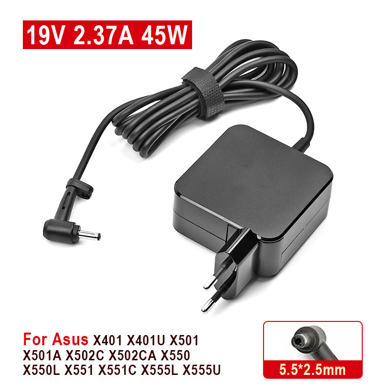 19 в 5,5 а 45 Вт 2,5 * мм адаптер переменного тока зарядное устройство для Asus X401 X401U X501 X501A X502C X502CA X550 X550L X551 X551C X555L X555U