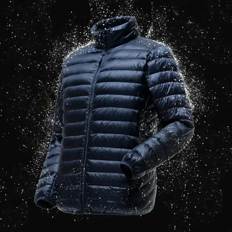 Nowość jesienno-zimowa męska modna stójka puchowa płaszcze męskie lekkie wodoodporne płaszcze kurtka pikowana pakowane