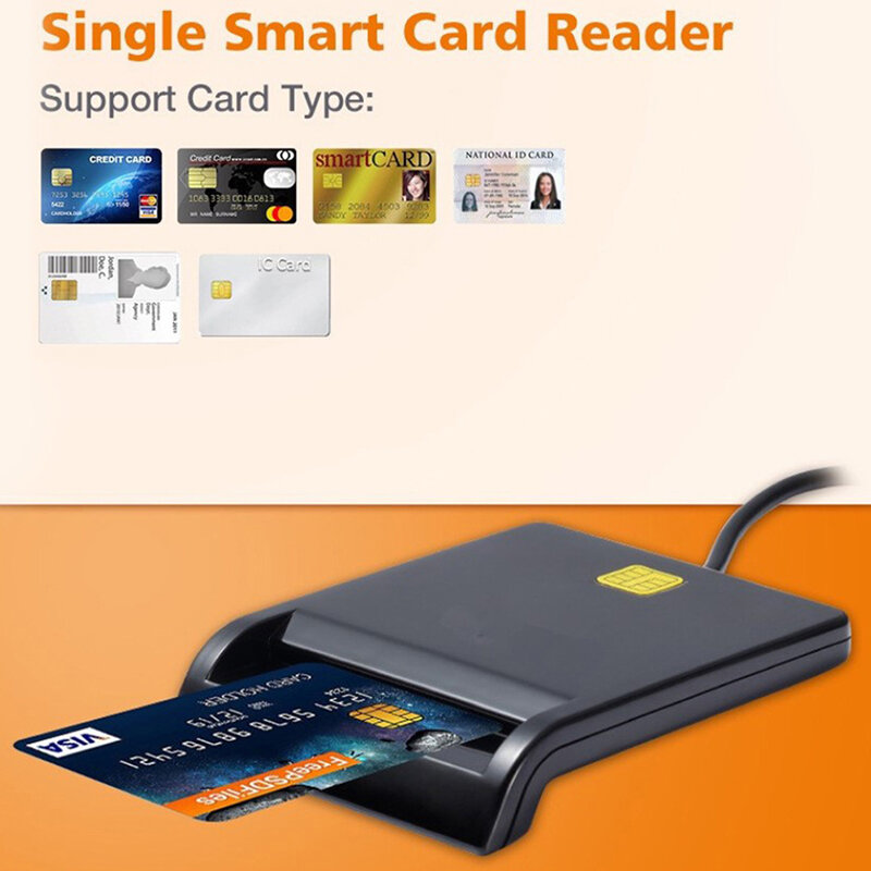 Lecteur de carte à puce USB, Micro SD/TF, carte d'identité électronique DNIE Dni Citizen Sim ClhbConnector, adaptateur