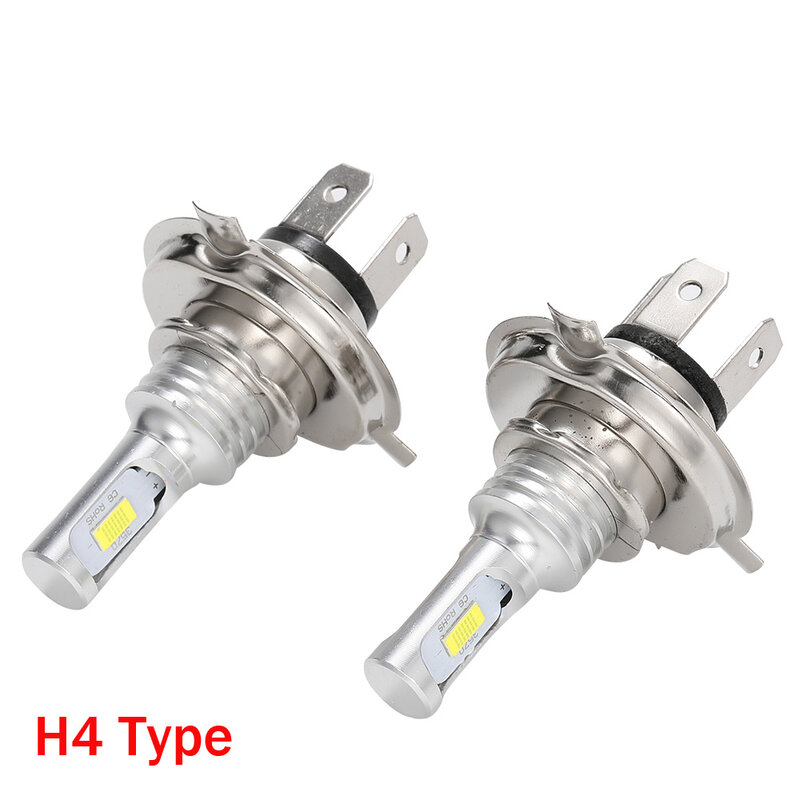 2Pcs H15 H4 H7 LED ไม่มีข้อผิดพลาด CSP-3570ชิปไฟหน้า80W 20000Lm DRLs หลอดไฟ6500K สีขาวสีเหลืองสีฟ้าหัวชุดหลอดไฟอัตโนมัติ