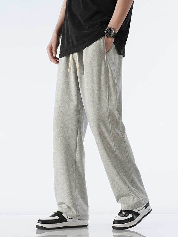 2024 nuovi pantaloni della tuta da uomo estivi moda coreana abbigliamento sportivo pantaloni dritti in cotone leggero e sottile pantaloni Casual larghi da casa