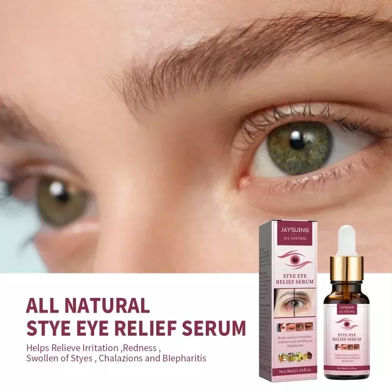 Natural Beauty Eye Relieve Serum, Alívio da Fadiga, Vermelhidão e Inchaço da Blefarite, Essência de Saúde