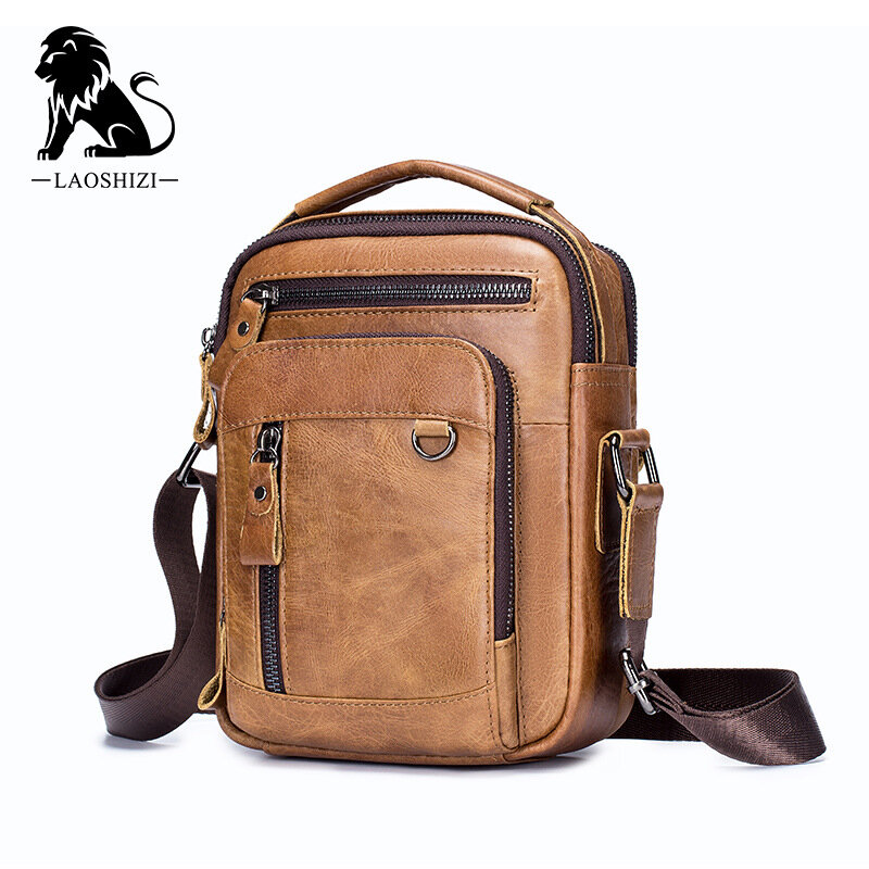 Brand 100% Genuine Leather Men's Shoulder Bags Messenger Bag for Men Crossbody Bags new Small Man Designer Handbag Bolso Male