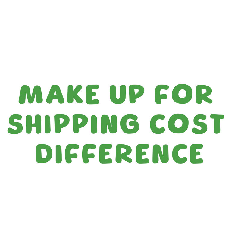 custom Make Up For Shipping Cost Difference