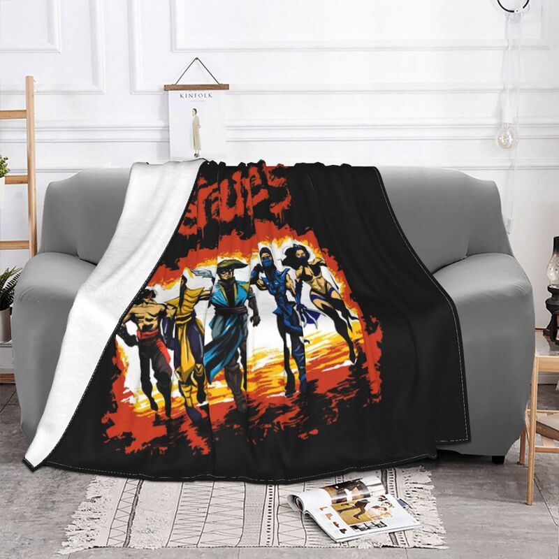 The Fatalities Blankets Warm Flannel Mortal Kombat Gaming Throw Blanket for Home Sofa Office Travel