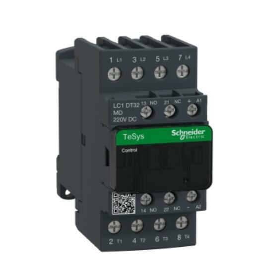 LC1DT32MDC LC1-DT32MDC LC1DT32MD Contactor, TeSys Deca, 4P(4), AC-1, 0ถึง440V, 32A, 220VDC มาตรฐานม้วน