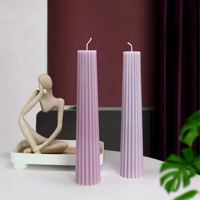 18 Teeth Rack Circular Trapezoidal Candle Mold DIY Handmade Aromatherapy Candle Mold Thick Stripe Candle Mold