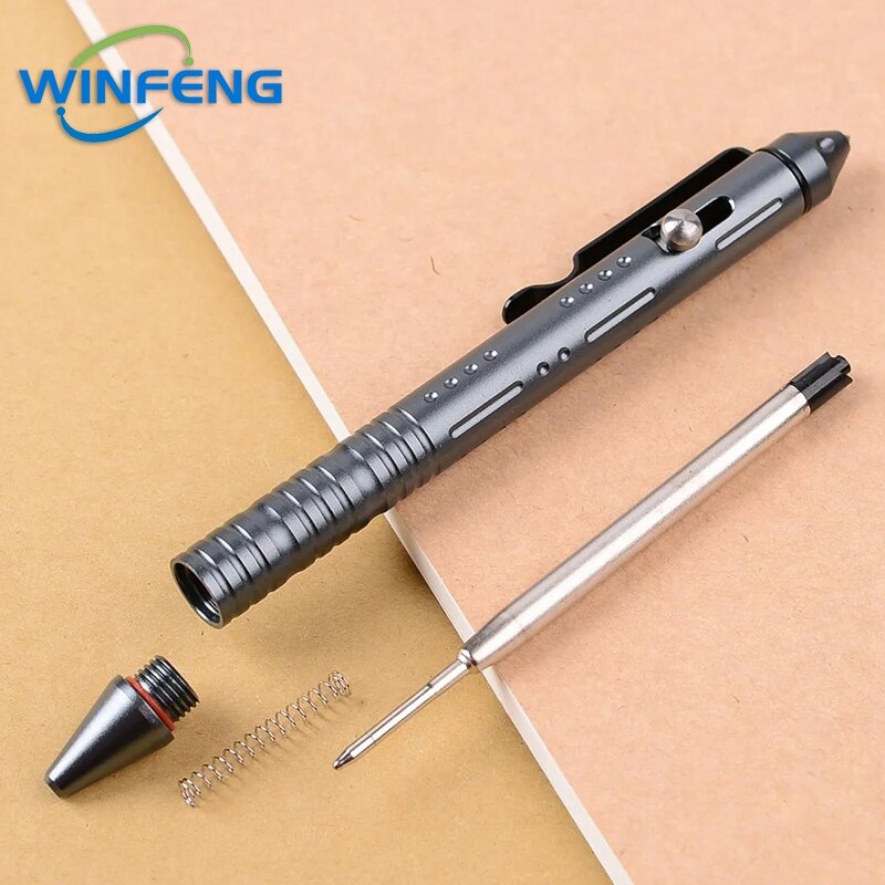 Długopis taktyczny ze stopu aluminium samoobrona długopis awaryjny element do tłuczenia szkła narzędzia EDC na zewnątrz Camping Survival Supplies