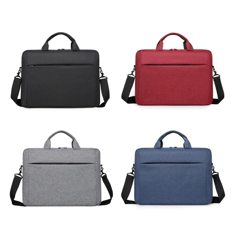 Handbag Laptop Bag with Shoulder Strap Oxford Cloth Waterproof Tear Resistance Computer Pouch for Outdoor Traveling