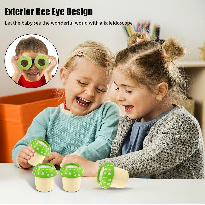 Kaléidoscope portable en bois naturel pour enfants, télescope créatif pour tout-petits, fête de développement scientifique