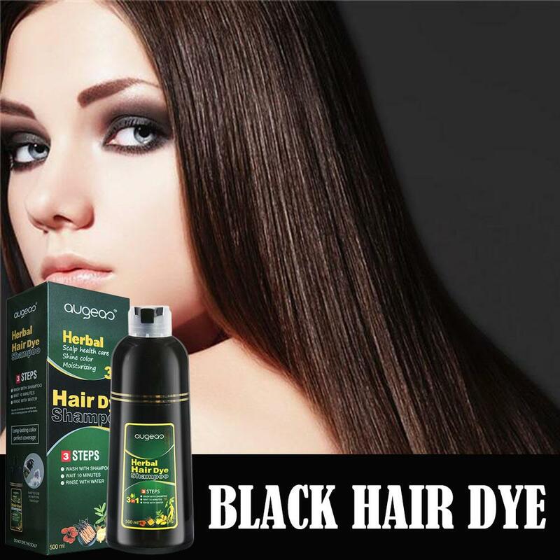 Ziołowy naturalny odżywka roślinna szampon koloryzujący czarny szampon szybki barwnik biały szary depilacja barwnik farbowanie czarne włosy