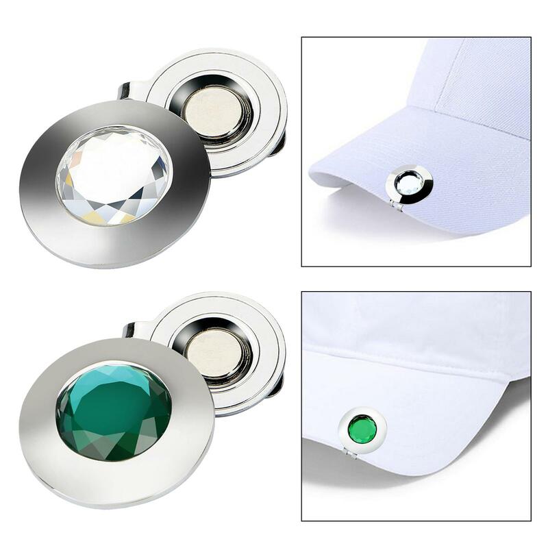 Golf Ball Marker Hat Clip Compact Premium Cap Clip with Magnetic Ball Marker Golf Course Accessories for Golfer Adult Golf Gift