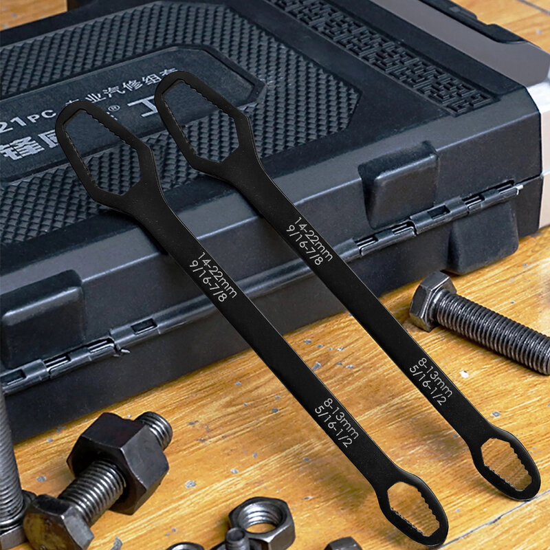 Llave Torx Universal multifuncional de doble cabezal, herramientas manuales ajustables de autoajuste, 8-22mm, para fábrica