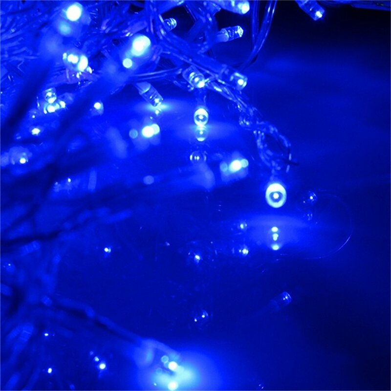 ไฟเชือกสวยงามสีฟ้า LED 32ม. 300 LED 8โหมด IP44สวนสำหรับปาร์ตี้คริสต์มาสออกแบบอย่างประณีตทนทาน