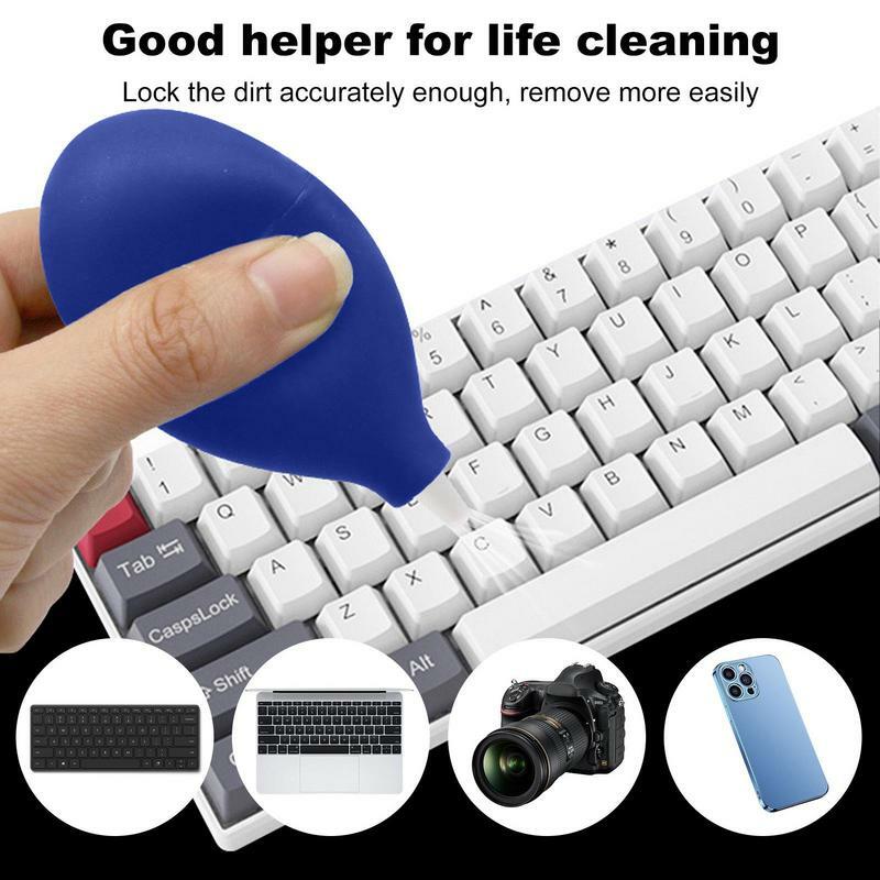 Plumero de teclado inalámbrico portátil, soplador de aire ovalado fuerte, resistente a la suciedad, descontaminación precisa, escritorio