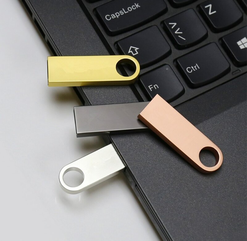 Mini Metal USB Flash Drive, Pen Drive personalizado, Memory Stick USB, Presente U Disk, Logotipo personalizado, 16GB, 32GB, 64GB, 128 GB