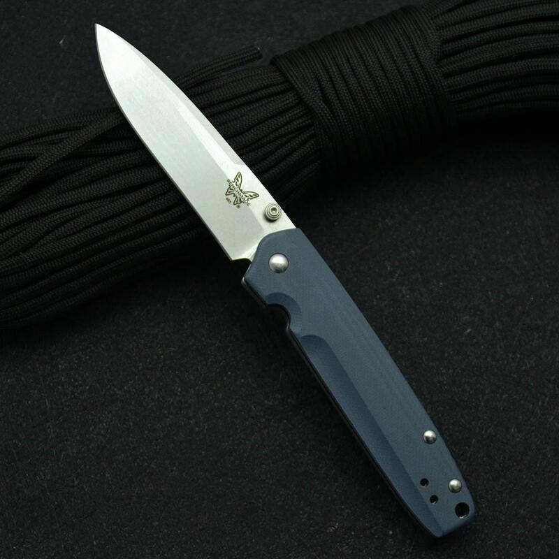 Mini bolso Tactical Folding Knife, G10 Handle, ao ar livre, Camping, Auto-defesa, Ferramenta EDC, BENCHMADE, 485