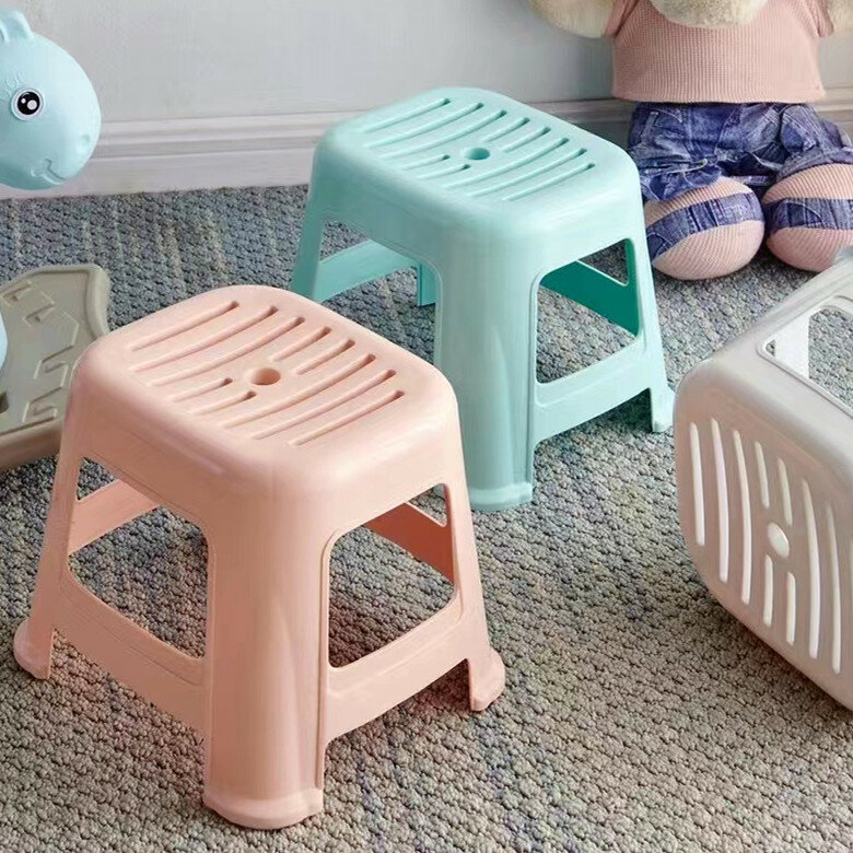 كرسي بلاستيكي سميك مانع للإنزلاق ، للاستخدام المنزلي ، طاولة قهوة للحمام ، غرفة المعيشة ، كرسي أطفال ، أو