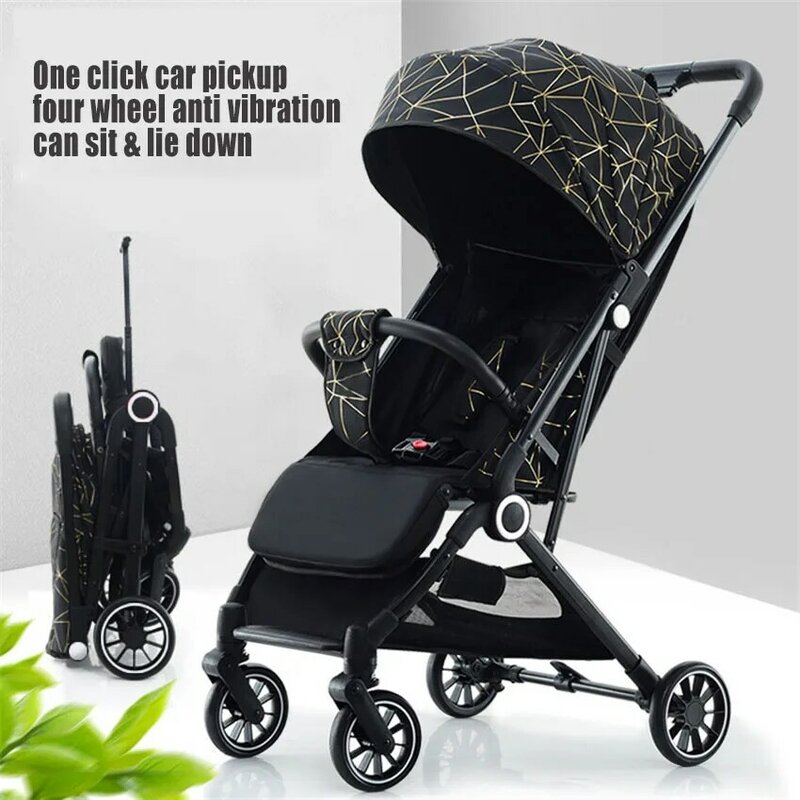 Baby Stroller Portable Lightweight Baby Shock Absorber Children's Foldable Stroller Can Sit And Lie Down For Baby 0-4 Year Old