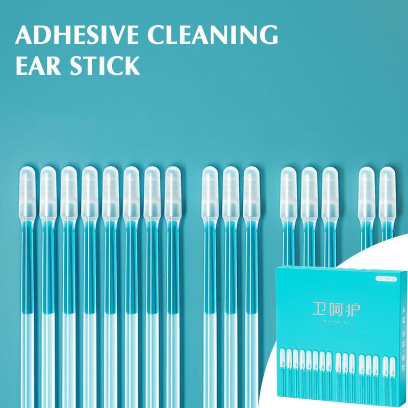 Juego de limpiador de oídos adhesivo reutilizable, palillos de algodón pegajosos, herramienta de limpieza de oídos, 24 piezas