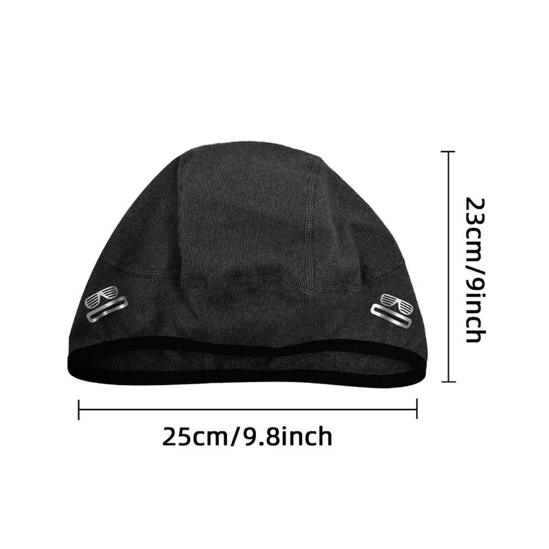Skull Cap Helmet Liner with Ear Cover with Glasses Holes Windproof Hat for Climbing Riding Skiing Outdoor Sports Cold Protection