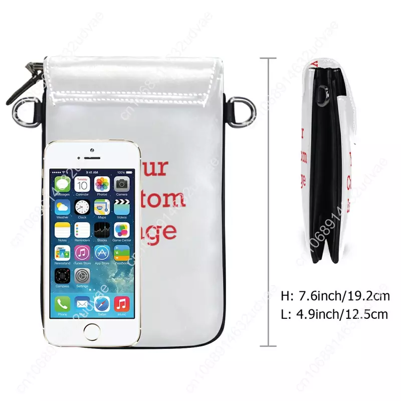 Mini sac à bandoulière en cuir pour téléphone portable pour femme, sac à bandoulière souple, motif personnalisé imprimé, haute qualité