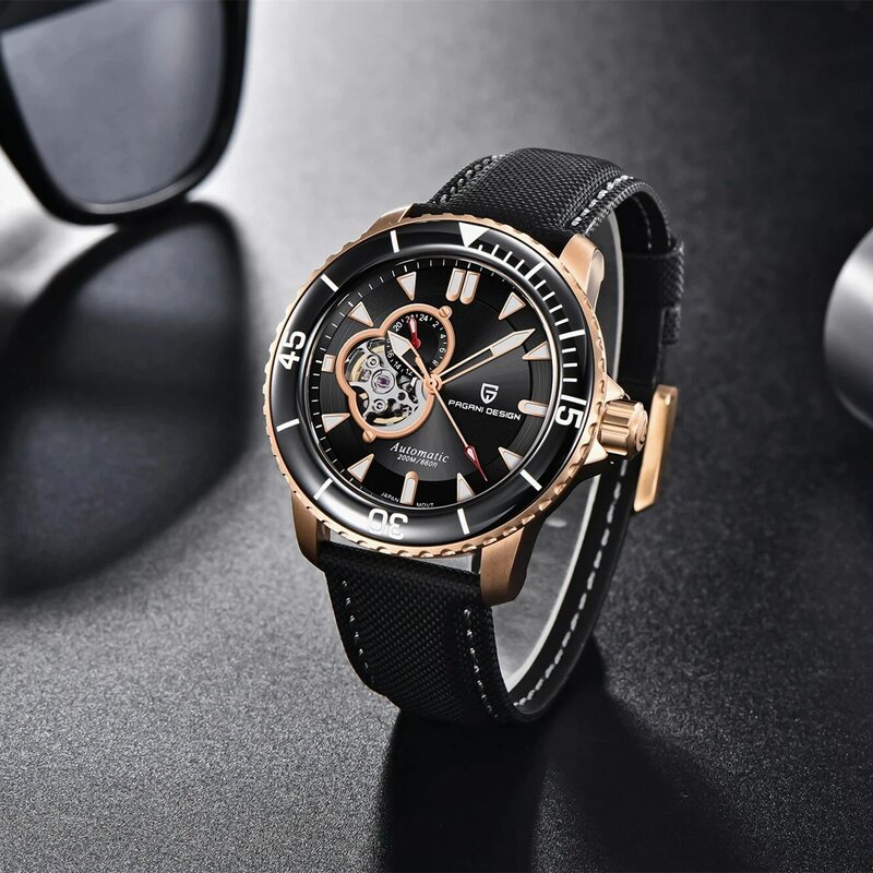 2022 pagani relógio de pulso mecânico automático aço inoxidável relógio masculino safira negócio à prova dwaterproof água relógio japonês