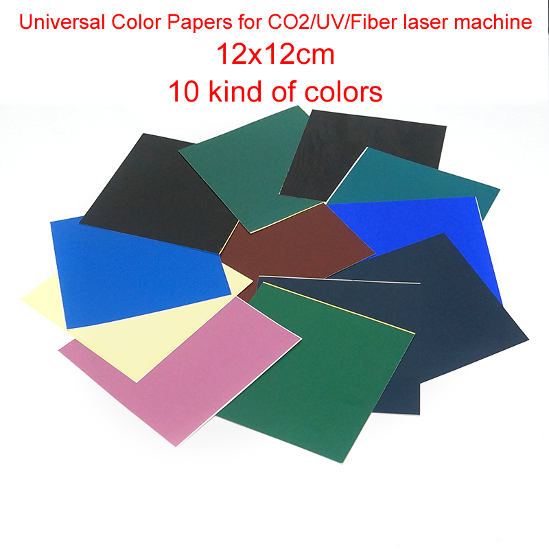 12x12cm cor universal papéis de fibra co2 uv máquina de gravura da marcação do laser