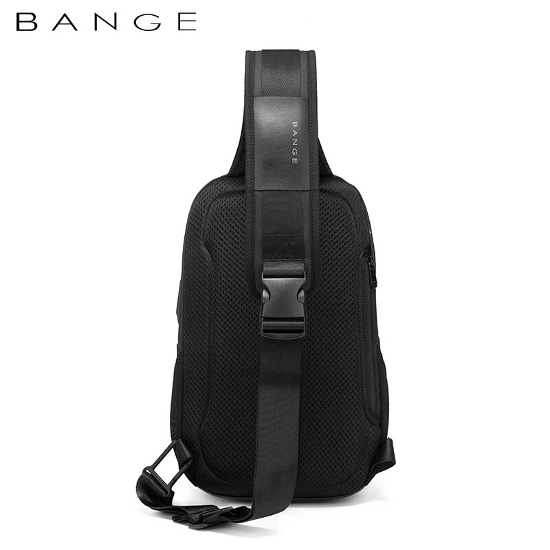 BANGE tas dada pria, kapasitas besar USB pengisian daya tahan air Laptop harian bisnis kerja tas ramping untuk sekolah mochila untuk pria